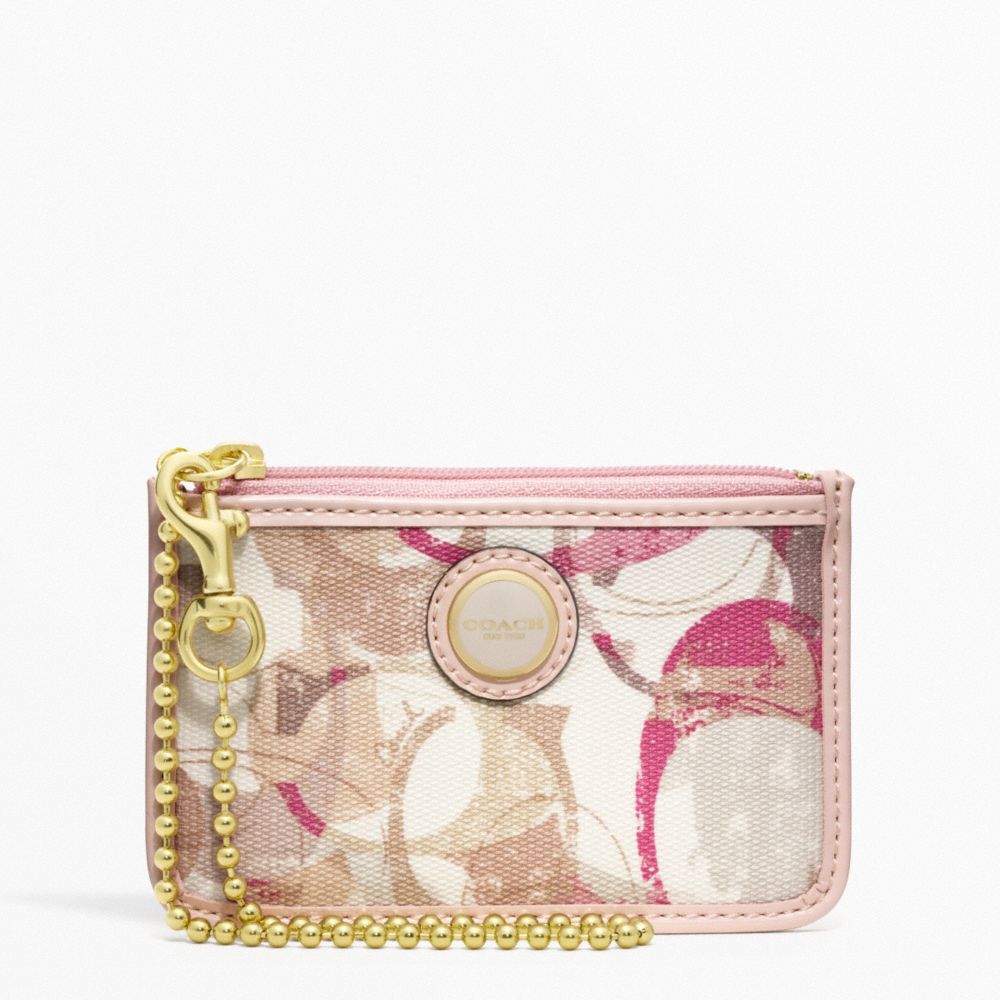 COACH F49208 POPPY STAMPED C ID SKINNY BRASS/NEUTRAL-MULTI