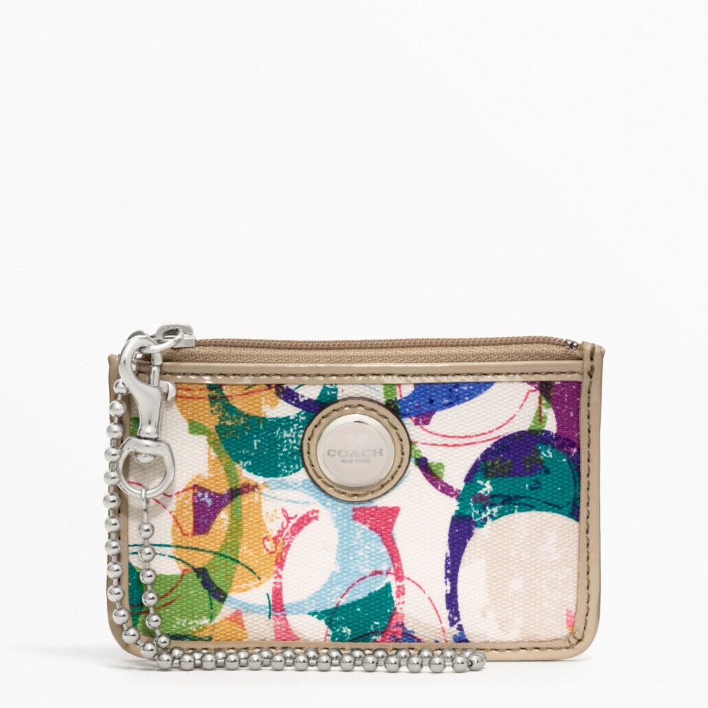 COACH F49208 POPPY STAMPED C ID SKINNY SILVER/MULTICOLOR