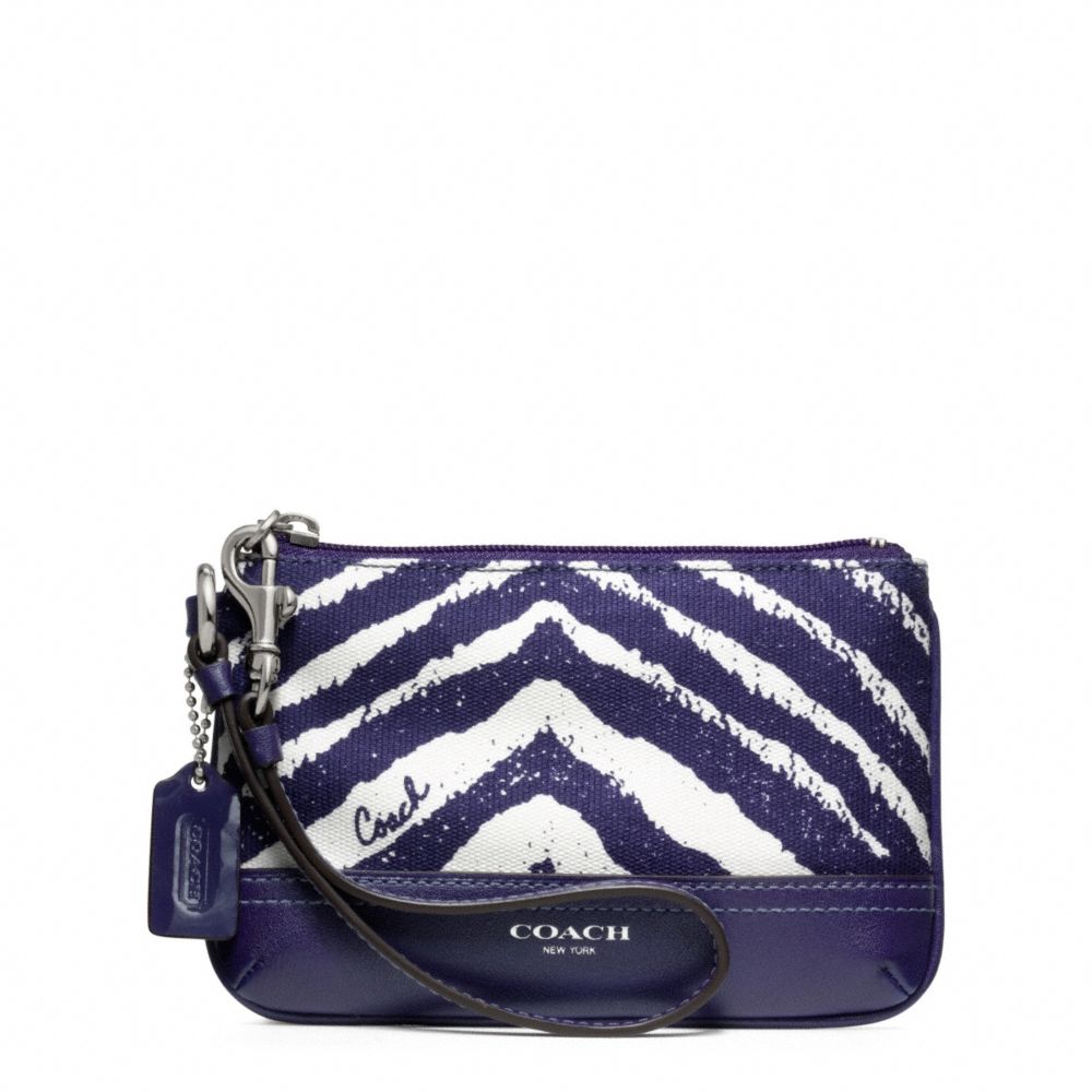 COACH F49221 Zebra Print Small Wristlet 