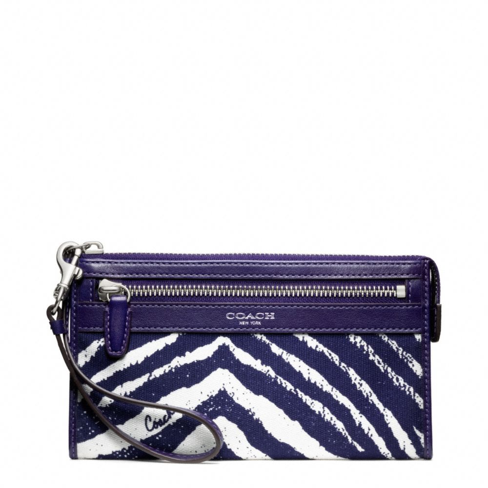 COACH ZEBRA PRINT ZIPPY WALLET -  - f49223