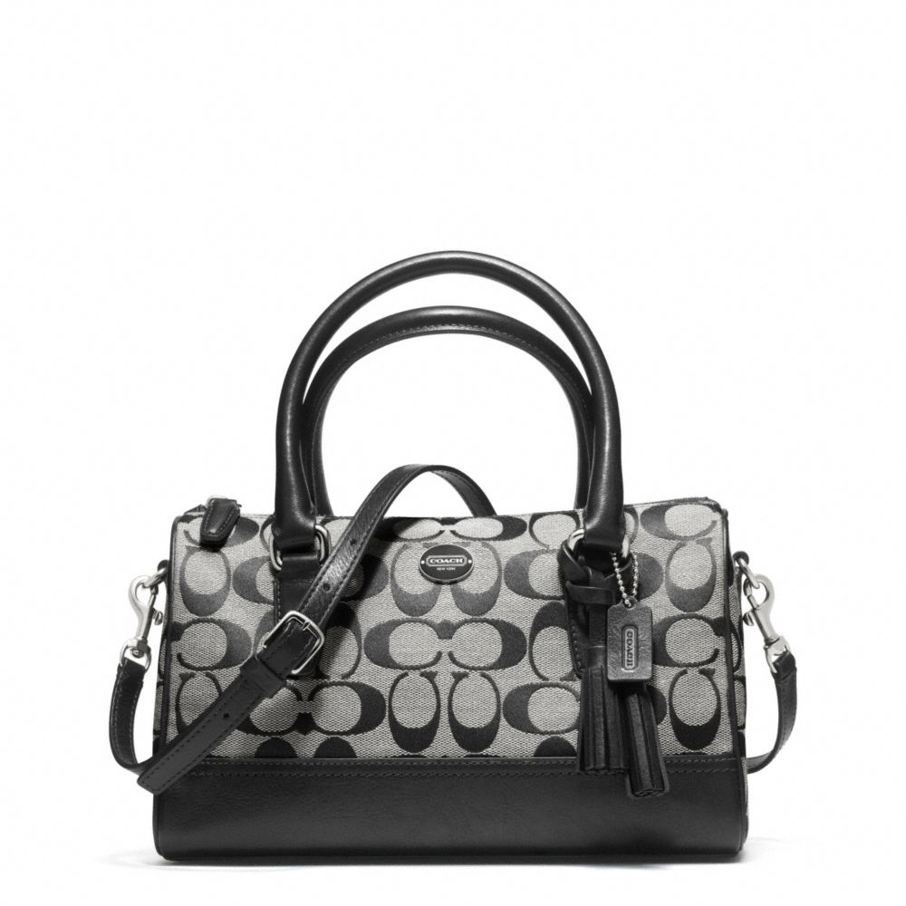 LEGACY WEEKEND SIGNATURE MINI SATCHEL - f49283 - SILVER/BLACK/WHITE/BLACK