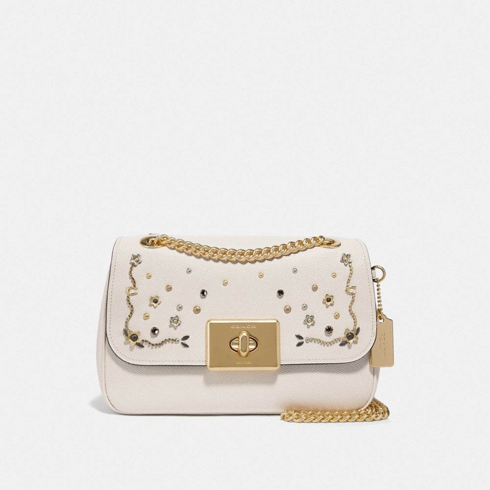 COACH F49311 - CASSIDY CROSSBODY WITH STARDUST CRYSTAL RIVETS CHALK MULTI/IMITATION GOLD