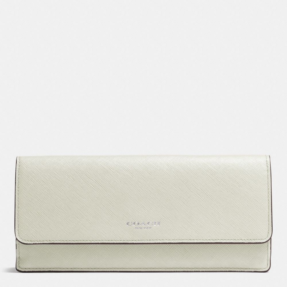 COACH f49350 SOFT WALLET IN SAFFIANO LEATHER DARK NICKELSOFT IVY