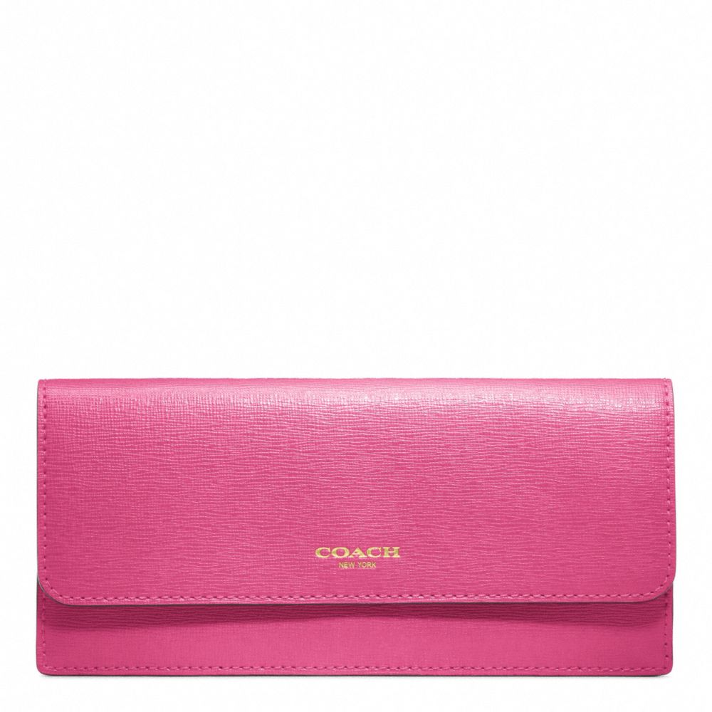 COACH F49350 Saffiano Leather New Soft Wallet 