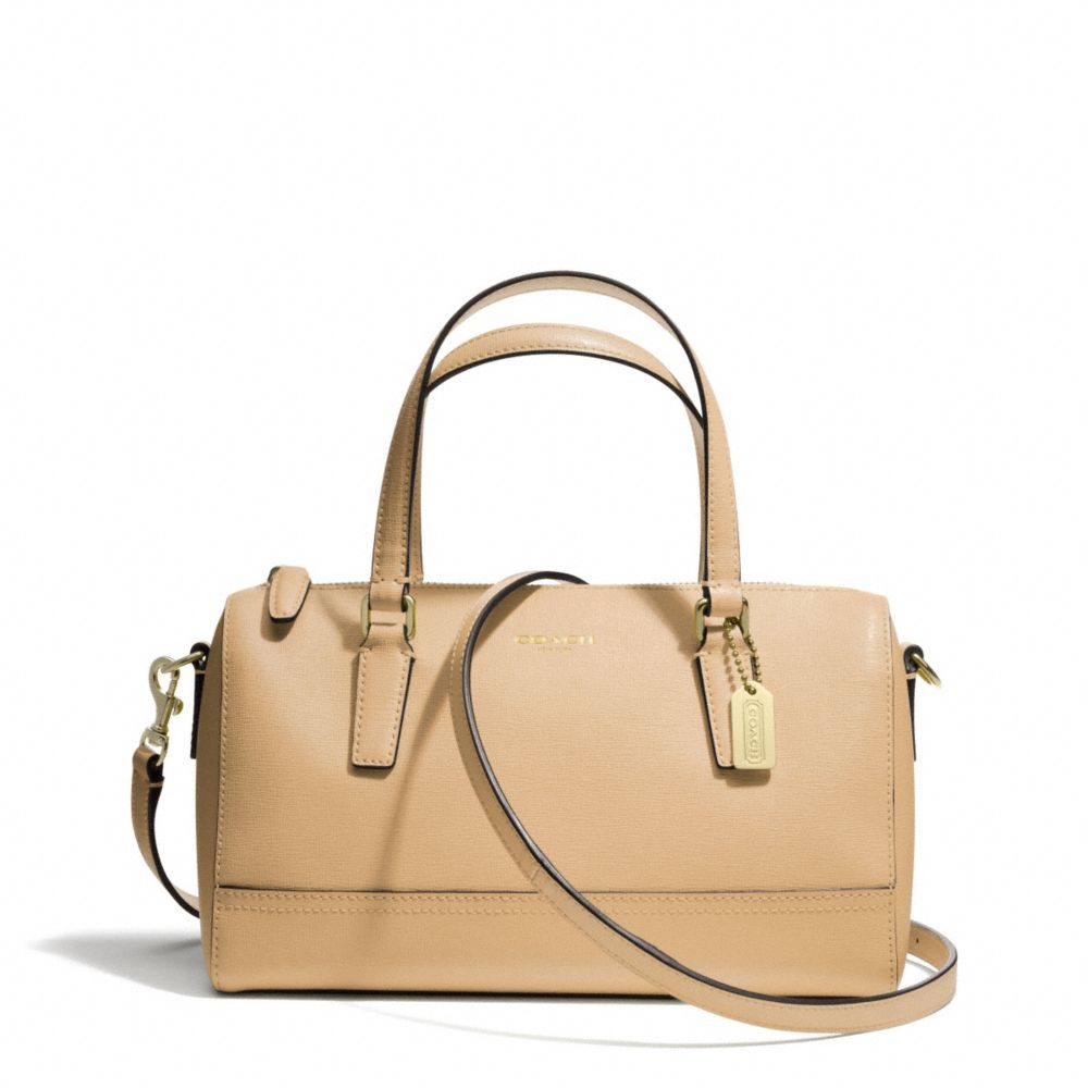 COACH f49392 SAFFIANO LEATHER MINI SATCHEL LIGHT GOLD/TAN