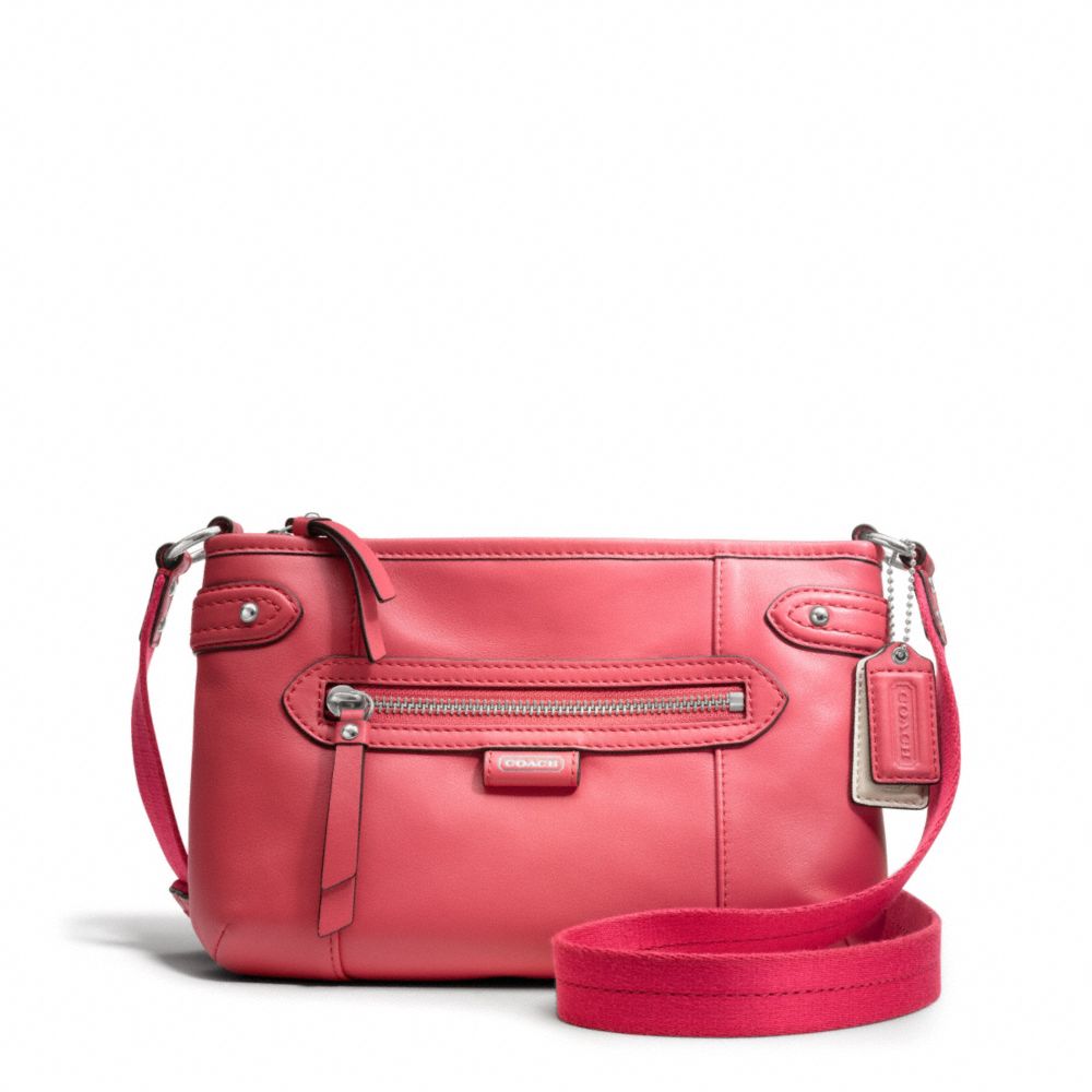 DAISY LEATHER SWINGPACK - f49425 - SILVER/CORAL