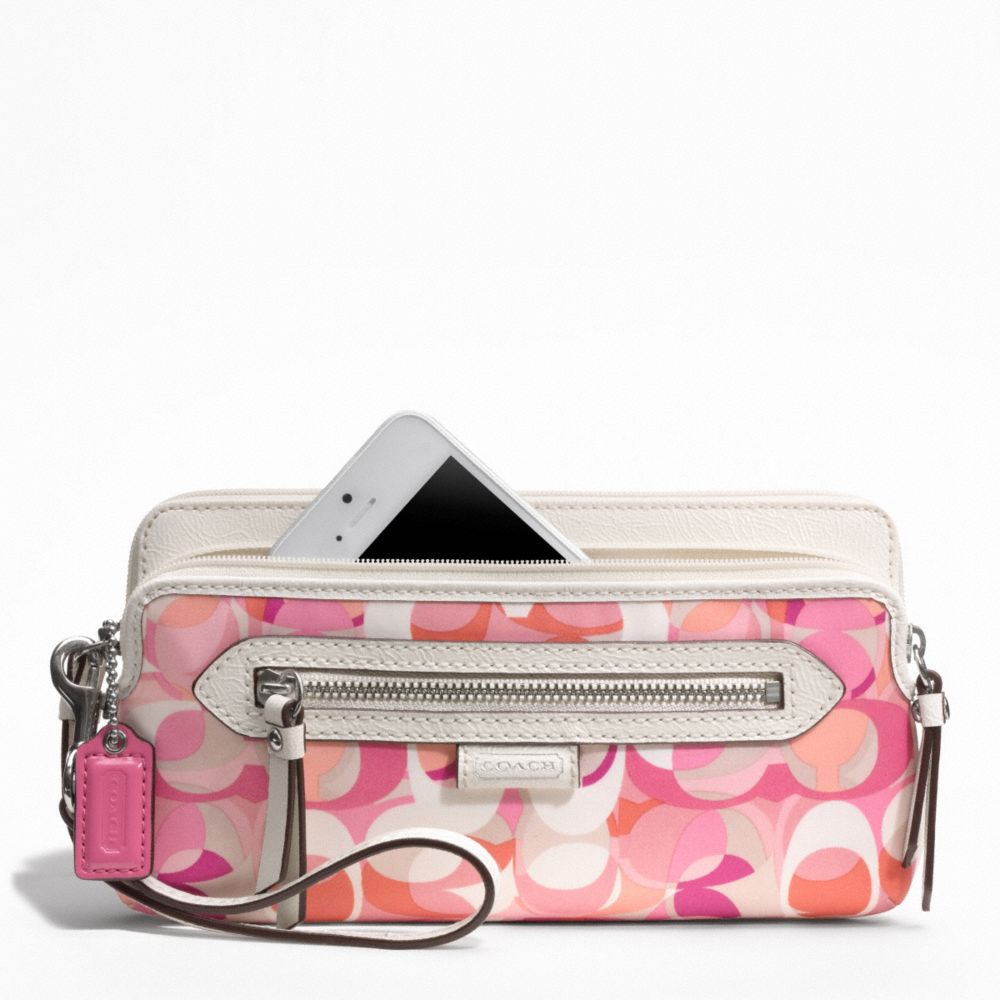 COACH DAISY KALEIDESCOPE PRINT DOUBLE ZIP WALLET -  - f49451