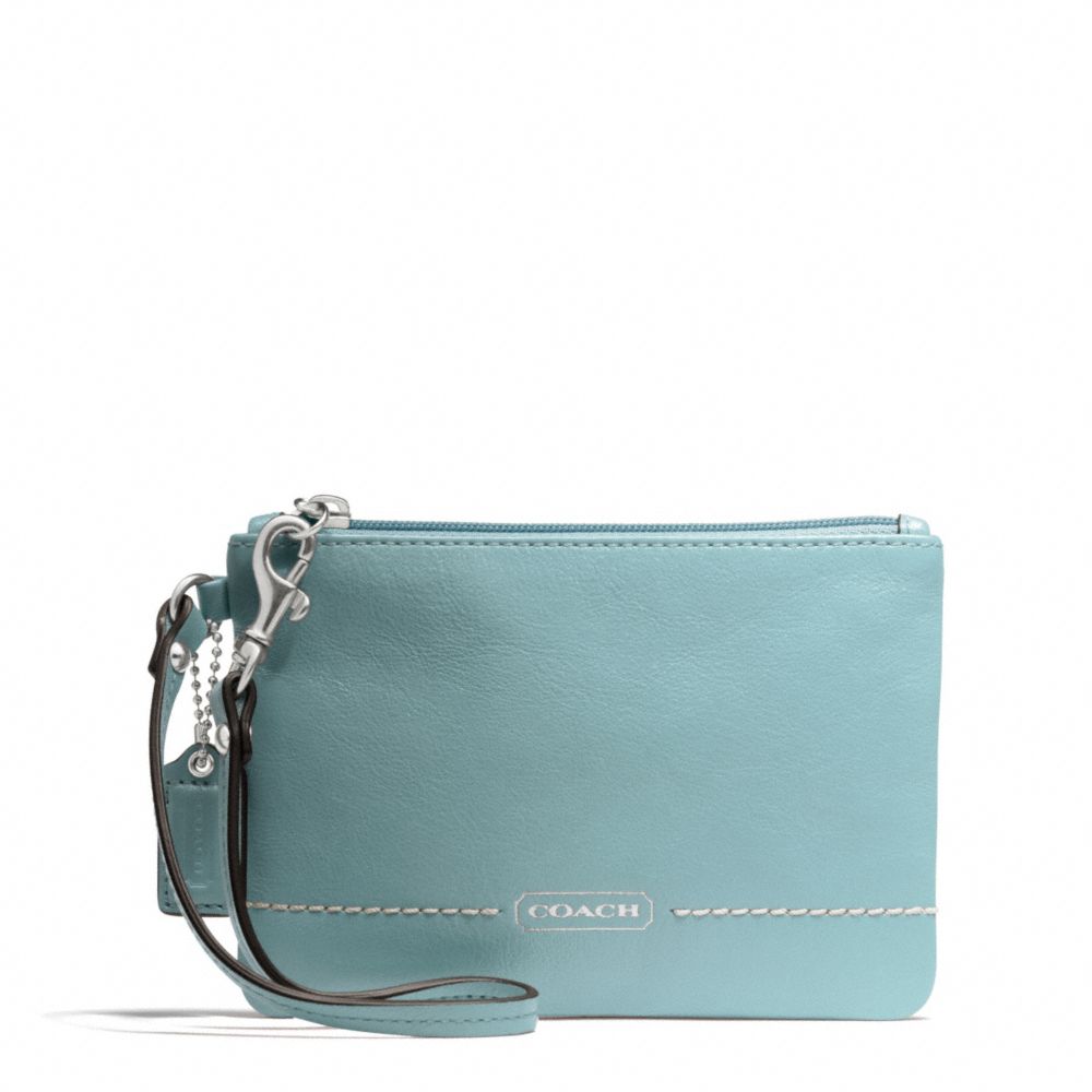PARK LEATHER SMALL WRISTLET - f49475 - SILVER/ROBINS EGG
