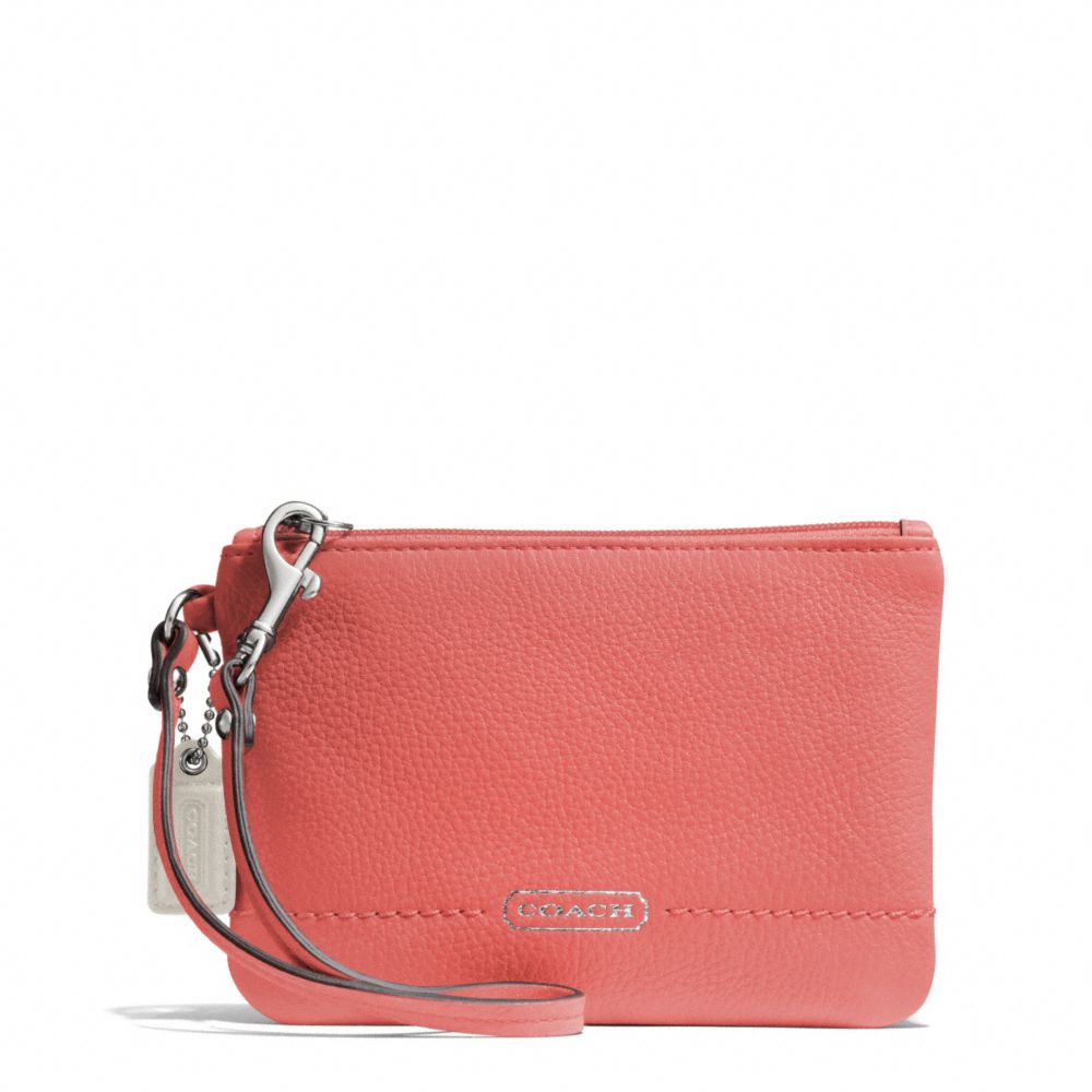 PARK LEATHER SMALL WRISTLET - f49475 - SILVER/TEAROSE