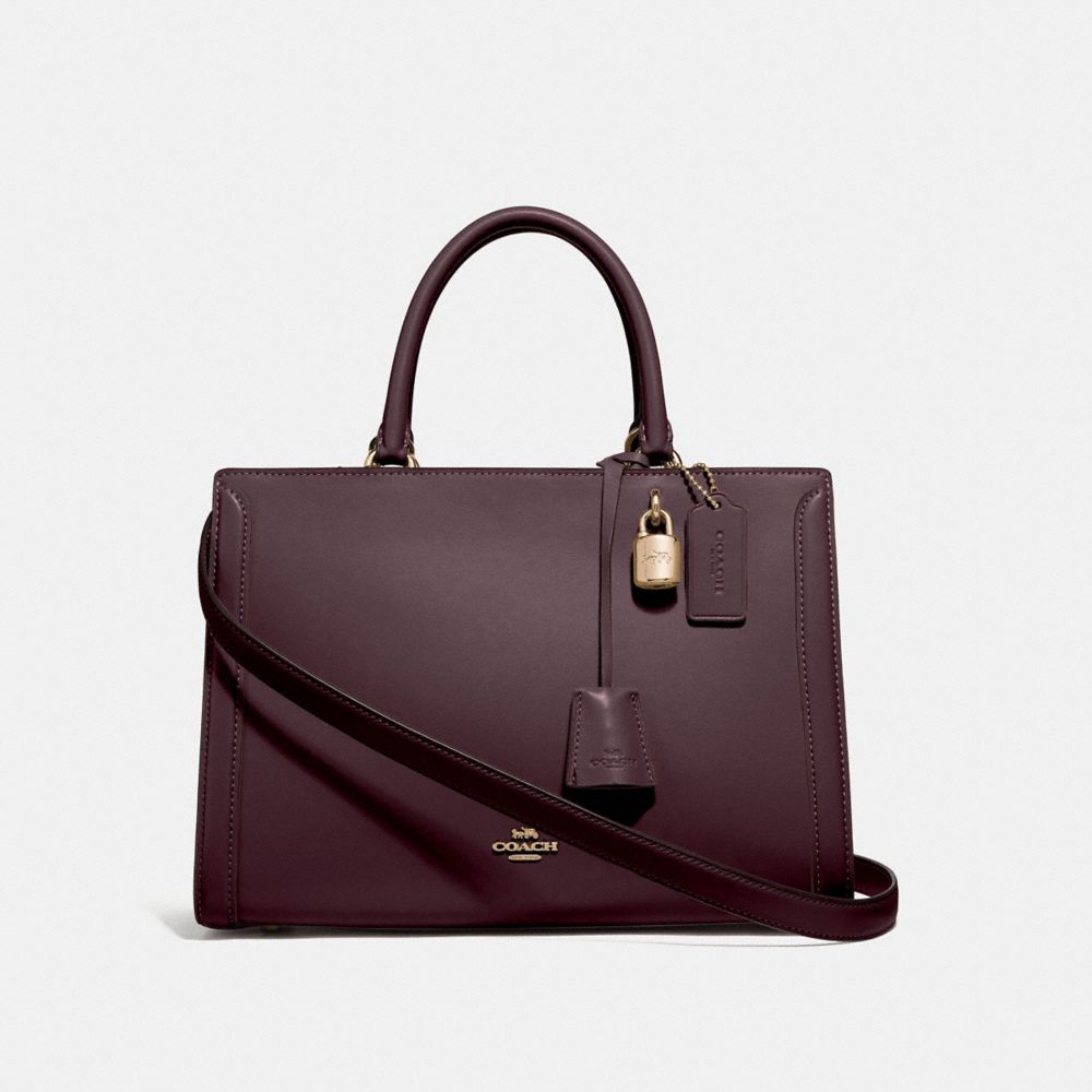 COACH F49500 ZOE CARRYALL OXBLOOD 1/IMITATION GOLD