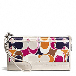 COACH PARK HAND DRAWN SCARF PRINT ZIPPY WALLET - ONE COLOR - F49505
