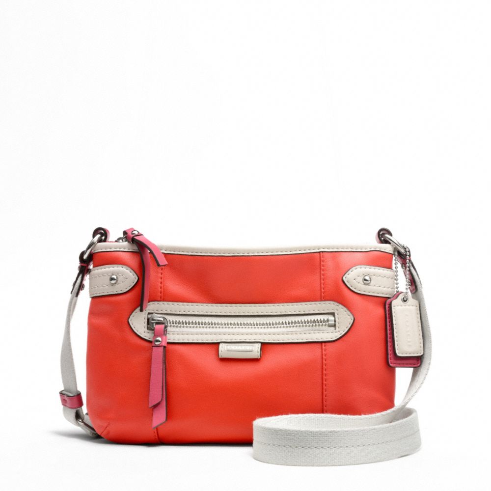 COACH F49516 - DAISY SPECTATOR LEATHER SWINGPACK SILVER/VERMILLION MULTICOLOR