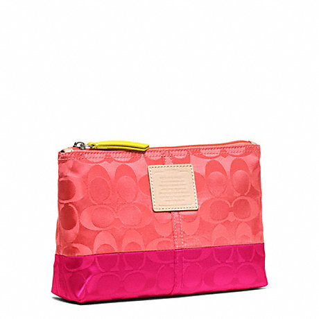COACH F49545 LEGACY WEEKEND COLORBLOCK NYLON MEDIUM COSMETIC CASE ONE-COLOR