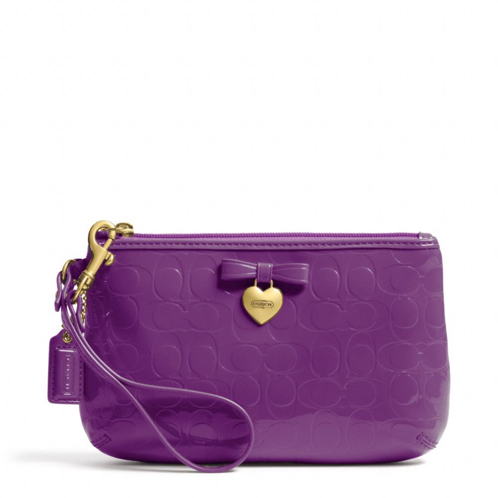 EMBOSSED LIQUID GLOSS MEDIUM WRISTLET - BRASS/IRIS - COACH F49562