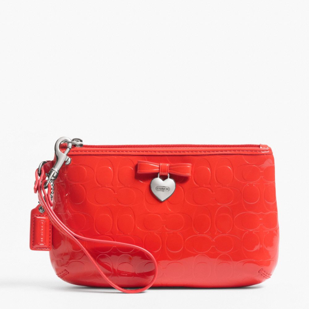 EMBOSSED LIQUID GLOSS MEDIUM WRISTLET - f49562 - SILVER/VERMILLION