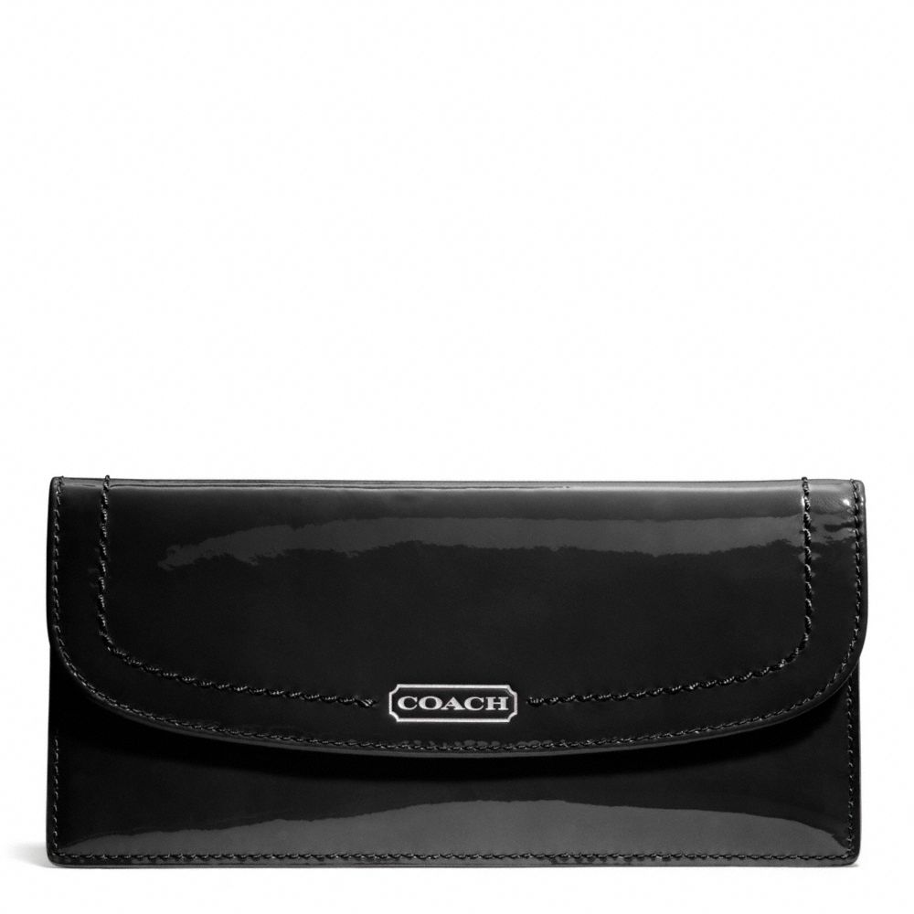 PARK PATENT SOFT WALLET - f49565 - SILVER/BLACK