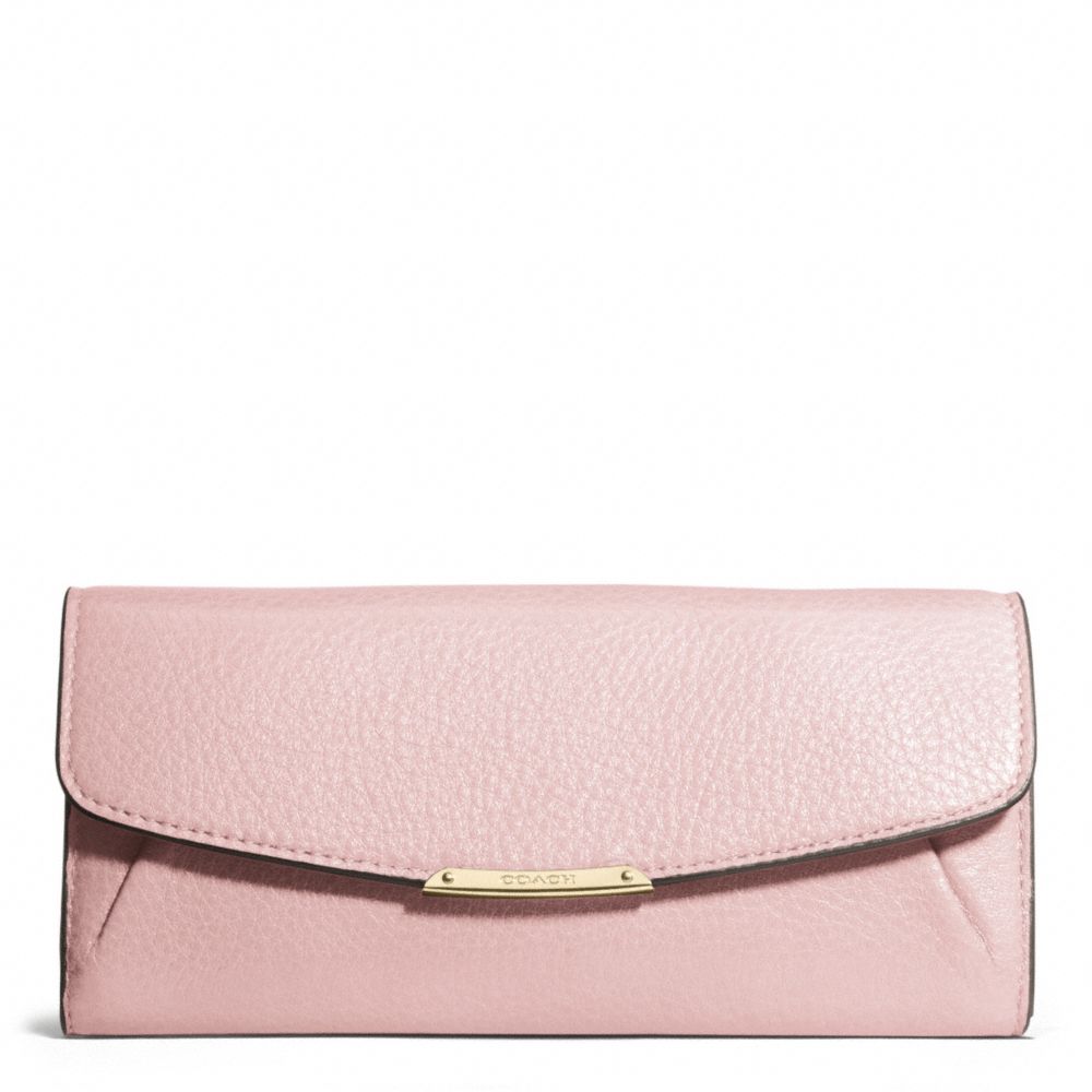 COACH F49595 MADISON LEATHER SLIM ENVELOPE WALLET LIGHT-GOLD/NEUTRAL-PINK