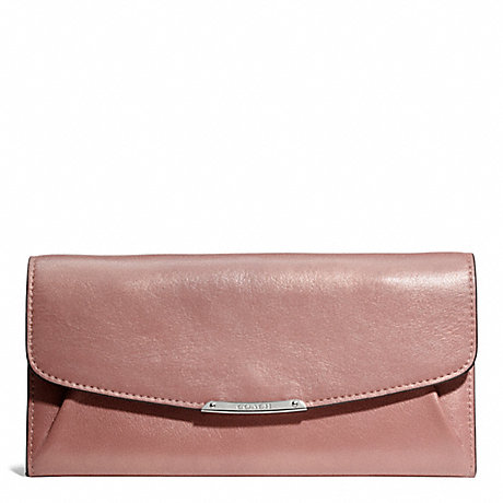 COACH F49604 MADISON SLIM ENVELOPE WALLET IN METALLIC LEATHER ONE-COLOR
