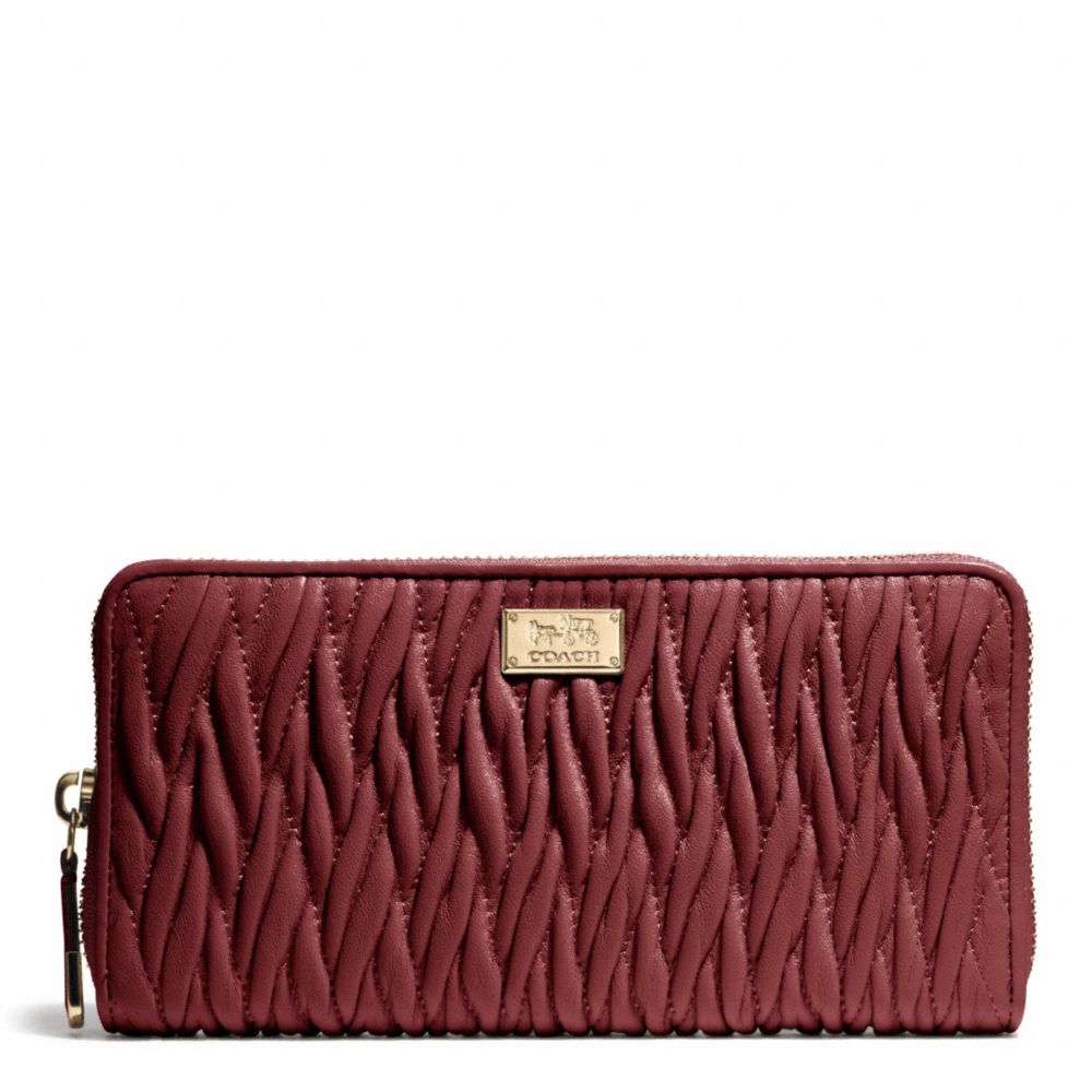 COACH F49609 MADISON GATHERED TWIST ACCORDION ZIP WALLET ONE-COLOR