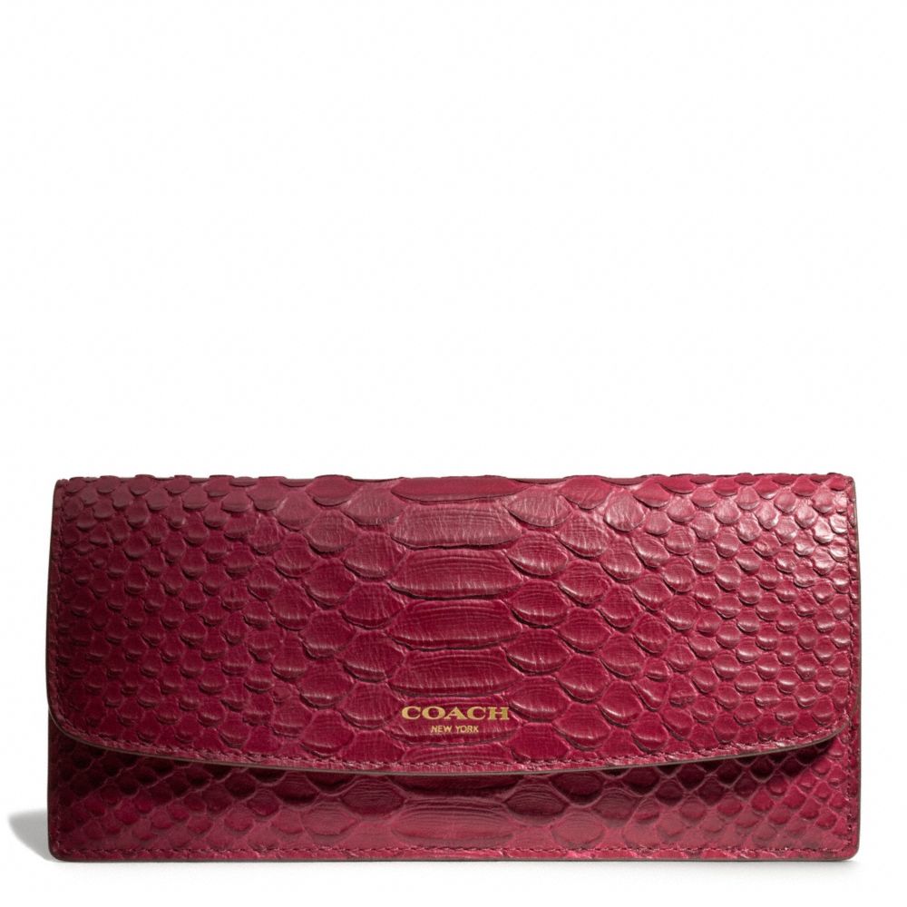 COACH F49659 Soft Wallet In Python Embossed Leather 