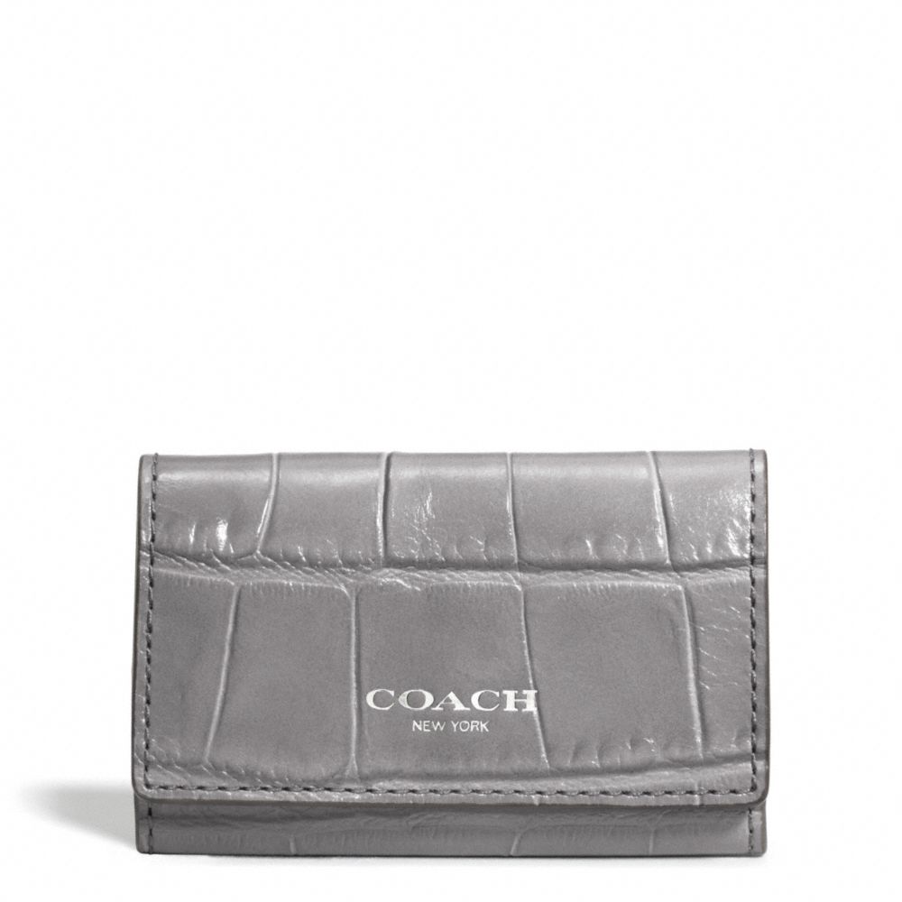 COACH F49678 EMBOSSED CROC 6 RING KEY CASE ONE-COLOR