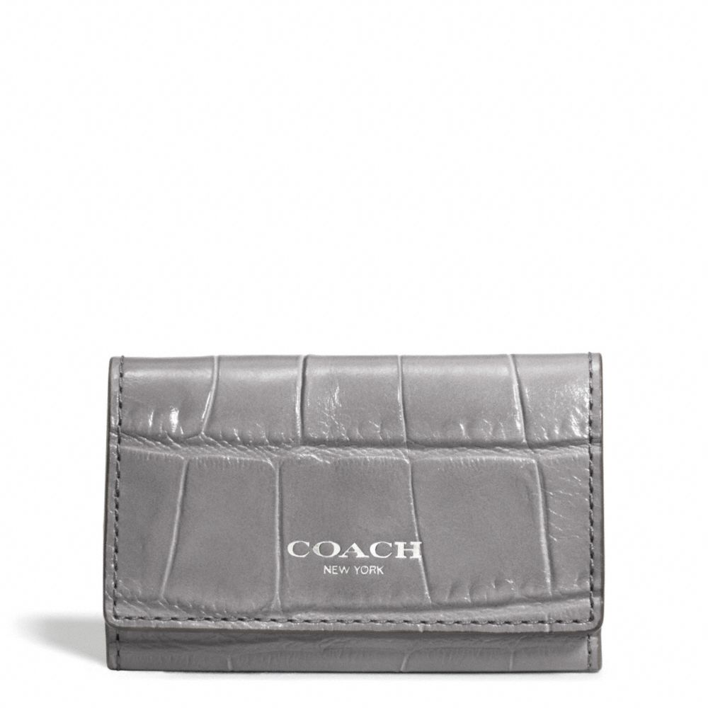 EMBOSSED CROC 6 RING KEY CASE COACH F49678