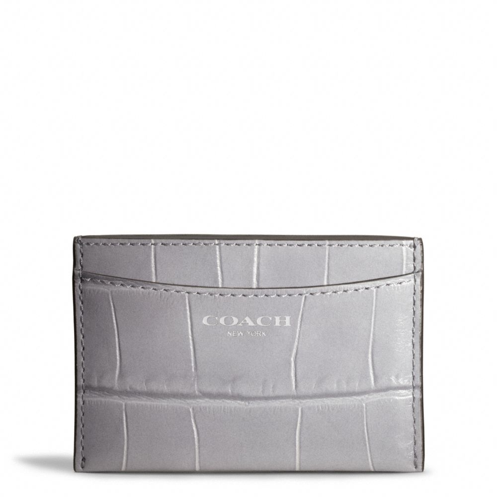 COACH f49691 EMBOSSED CROC CARD CASE 