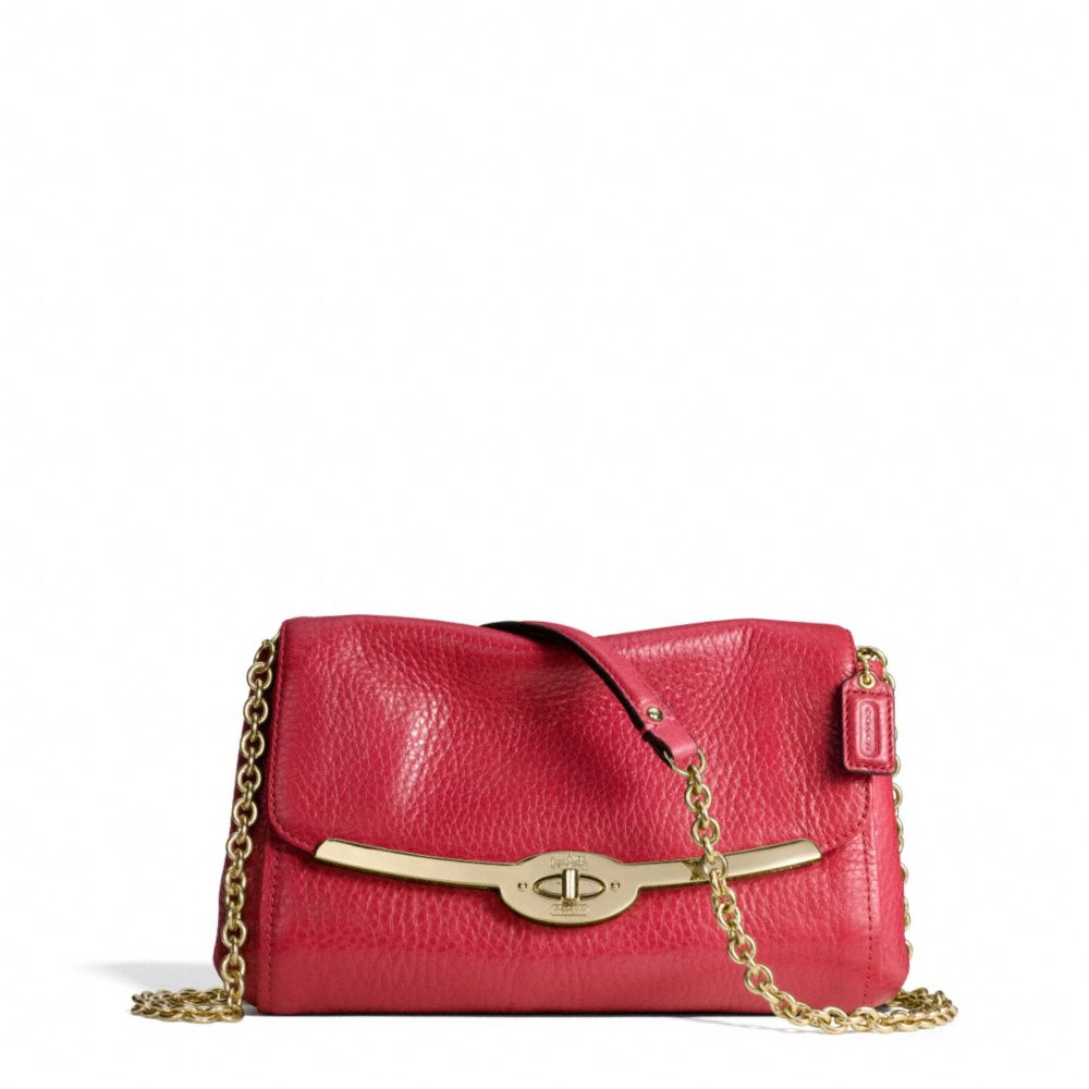 COACH MADISON LEATHER CHAIN CROSSBODY - ONE COLOR - F49738