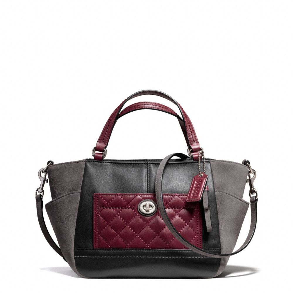 COACH F49865 Park Quilted Leather Mini Tote Crossbody 