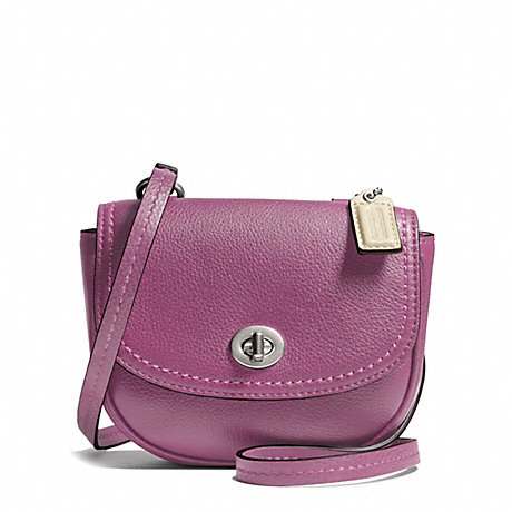 COACH F49872 PARK LEATHER MINI CROSSBODY SILVER/ROSE