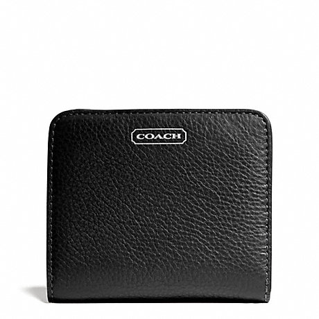 COACH PARK LEATHER SMALL WALLET - SILVER/BLACK - f49879