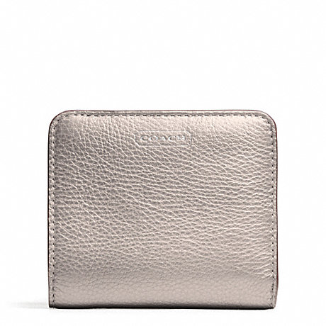 COACH F49879 PARK LEATHER SMALL WALLET SILVER/PEWTER