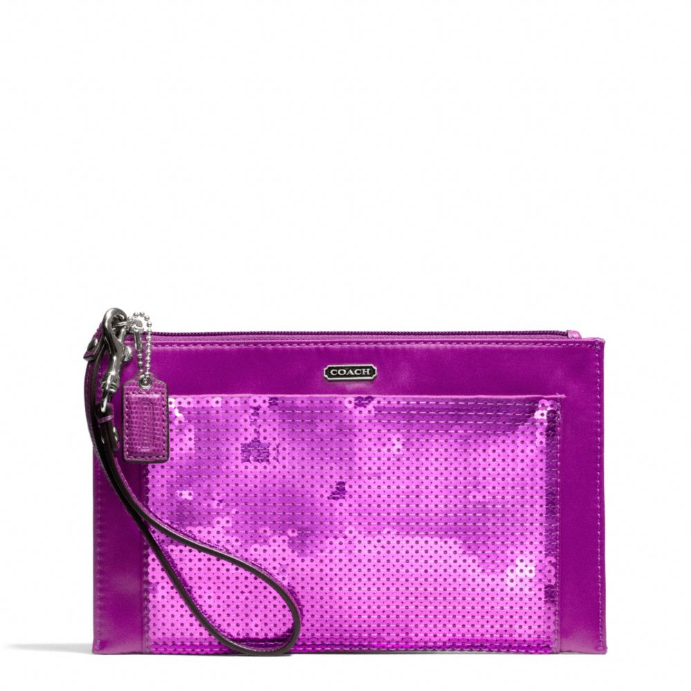 COACH f49887 OCCASION SEQUIN PARTY CLUTCH 