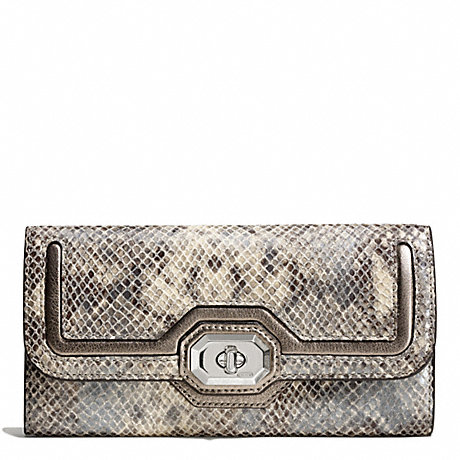 COACH F49901 CAMPBELL EXOTIC LEATHER TURNLOCK SLIM ENVELOPE ONE-COLOR