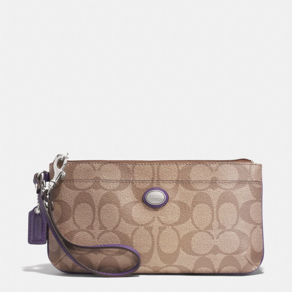 PEYTON SIGNATURE GO-GO WRISTLET - SILVER/KHAKI/VIOLET - COACH F49965