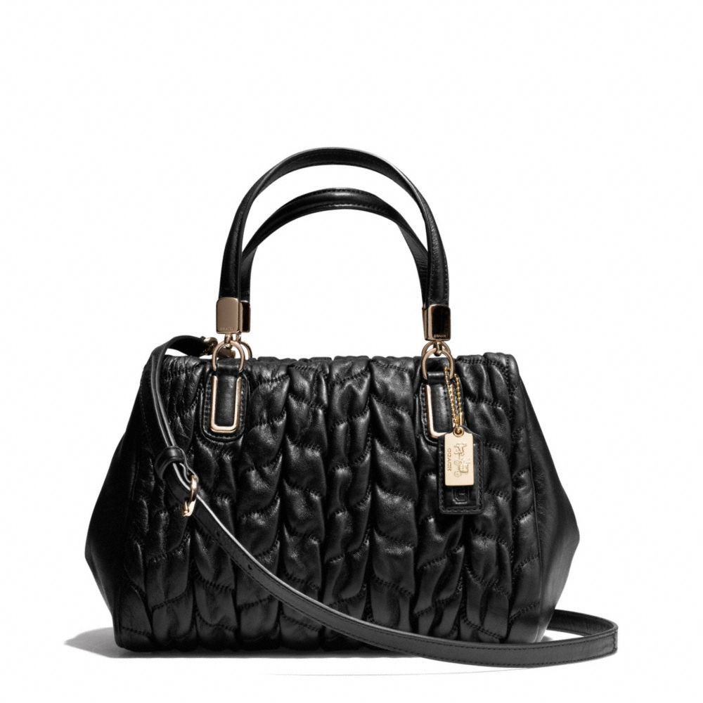 MADISON GATHERED LEATHER MINI SATCHEL - f49989 - F49989LIBLK