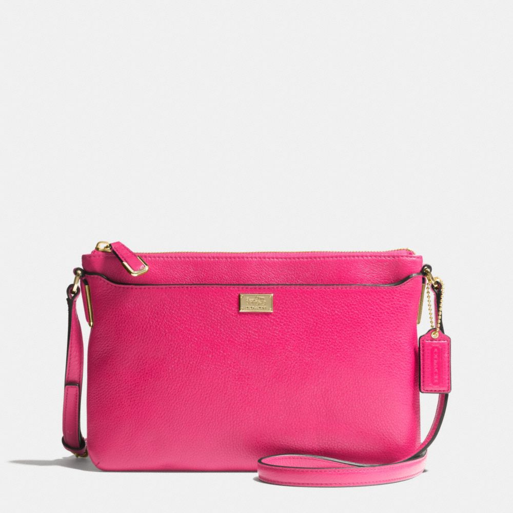 MADISON SWINGPACK IN LEATHER - f49992 -  LIGHT GOLD/PINK RUBY