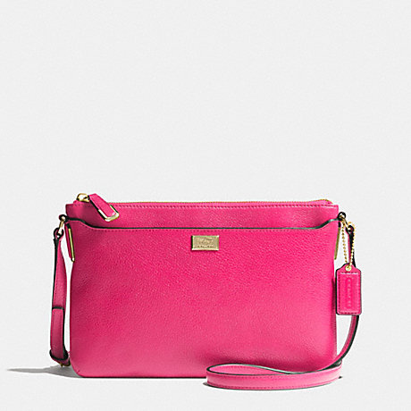 MADISON SWINGPACK IN LEATHER - COACH F49992 - LIGHT GOLD/PINK RUBY