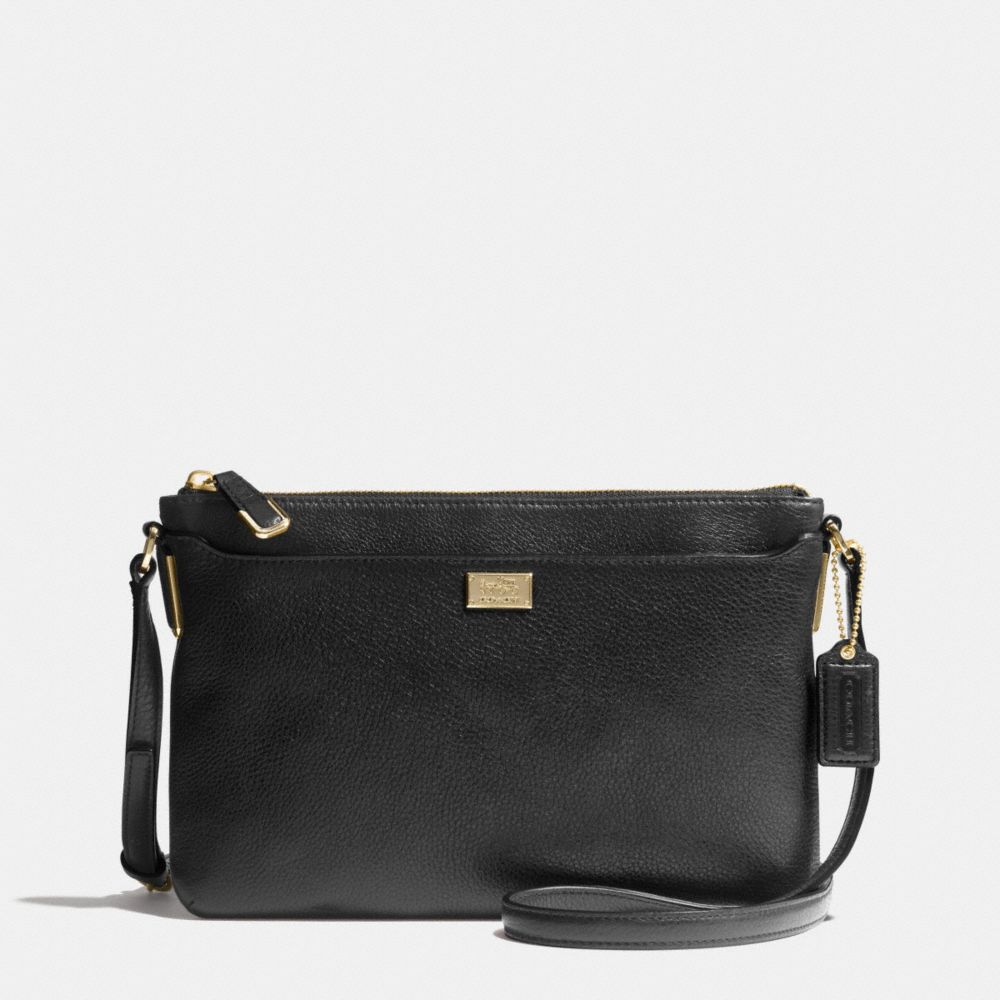 MADISON SWINGPACK IN LEATHER - f49992 -  LIGHT GOLD/BLACK