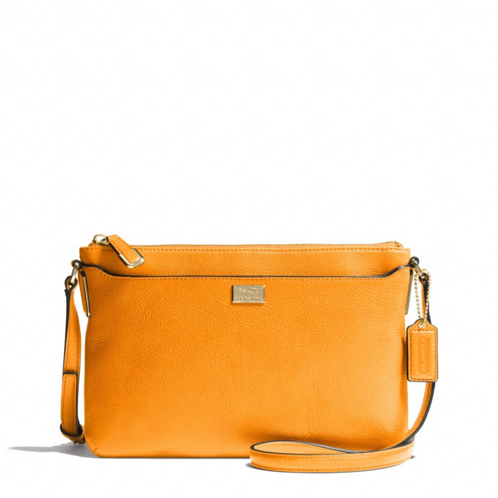 MADISON LEATHER SWINGPACK - f49992 - LIGHT GOLD/BRIGHT MANDARIN