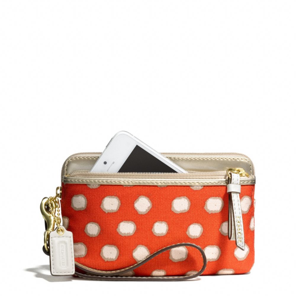 COACH POPPY MINI DOT DOUBLE ZIP WRISTLET -  - f50004