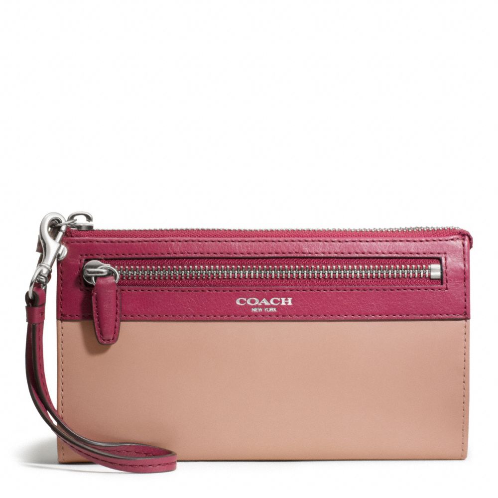 ZIPPY WALLET IN TWO TONE LEATHER COACH F50039