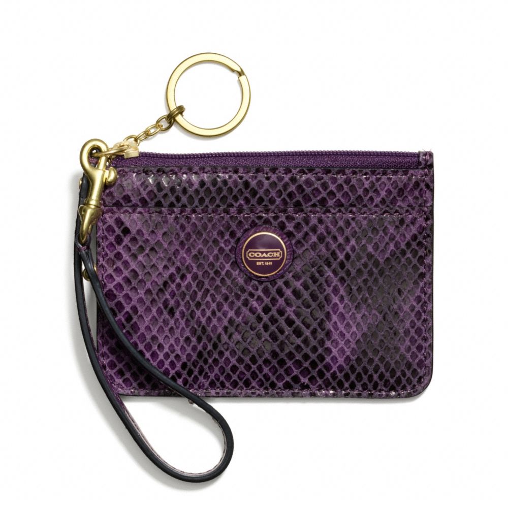 COACH SIGNATURE STRIPE EMBOSSED EXOTIC ID SKINNY -  - f50067