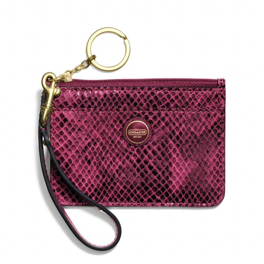 COACH SIGNATURE STRIPE EMBOSSED EXOTIC ID SKINNY -  - f50067