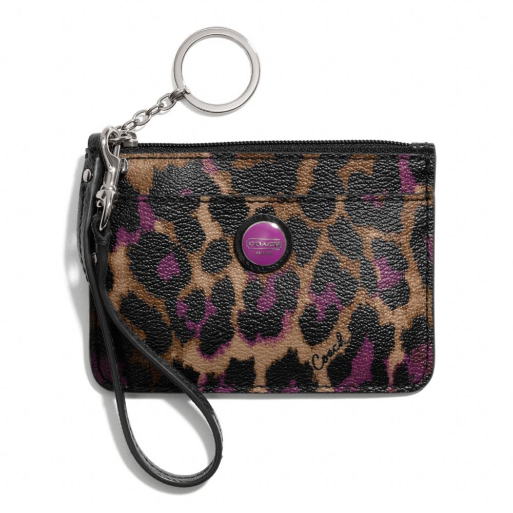 COACH SIGNATURE STRIPE OCELOT PRINT ID SKINNY -  - f50104