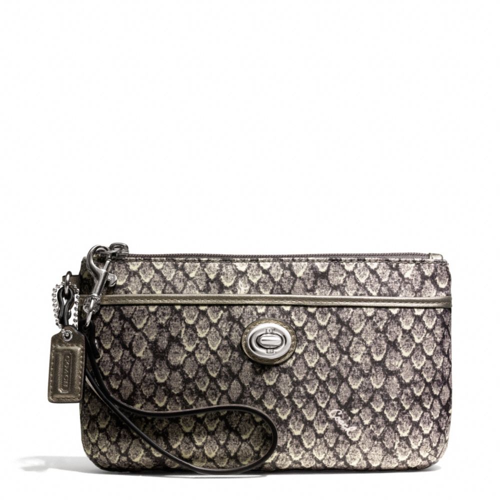 COACH F50106 Taylor Snake Print Medium Wristlet 