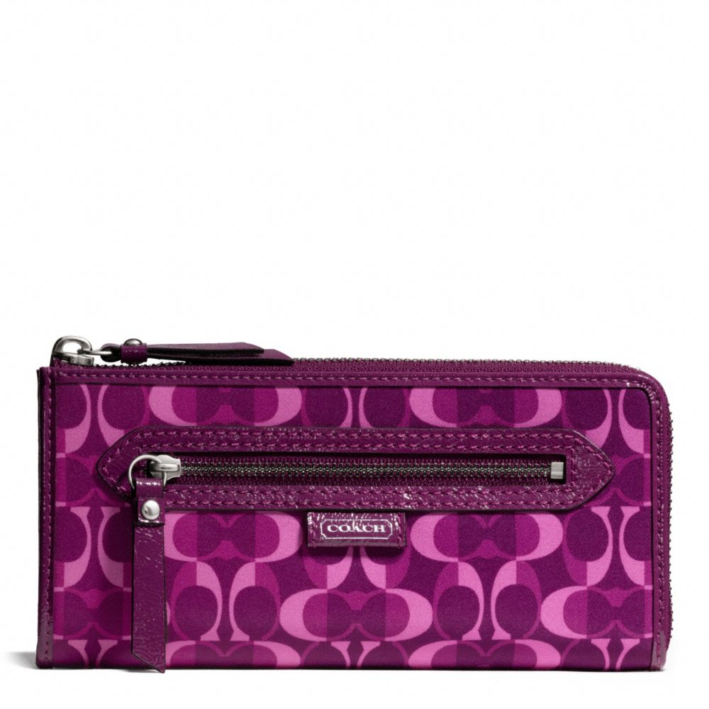 DAISY SPLIT SIGNATURE C PRINT SLIM ZIP COACH F50120