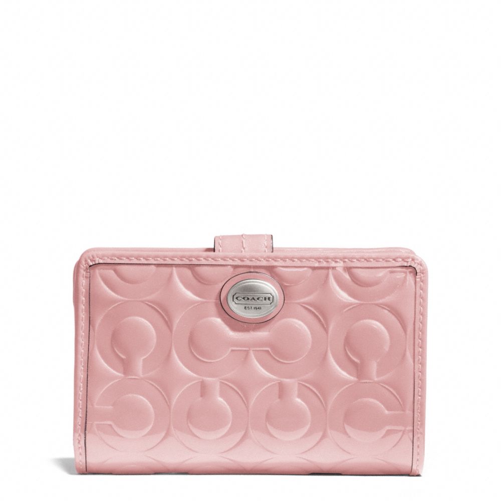 COACH F50122 Peyton Op Art Embossed Patent Medium Wallet 