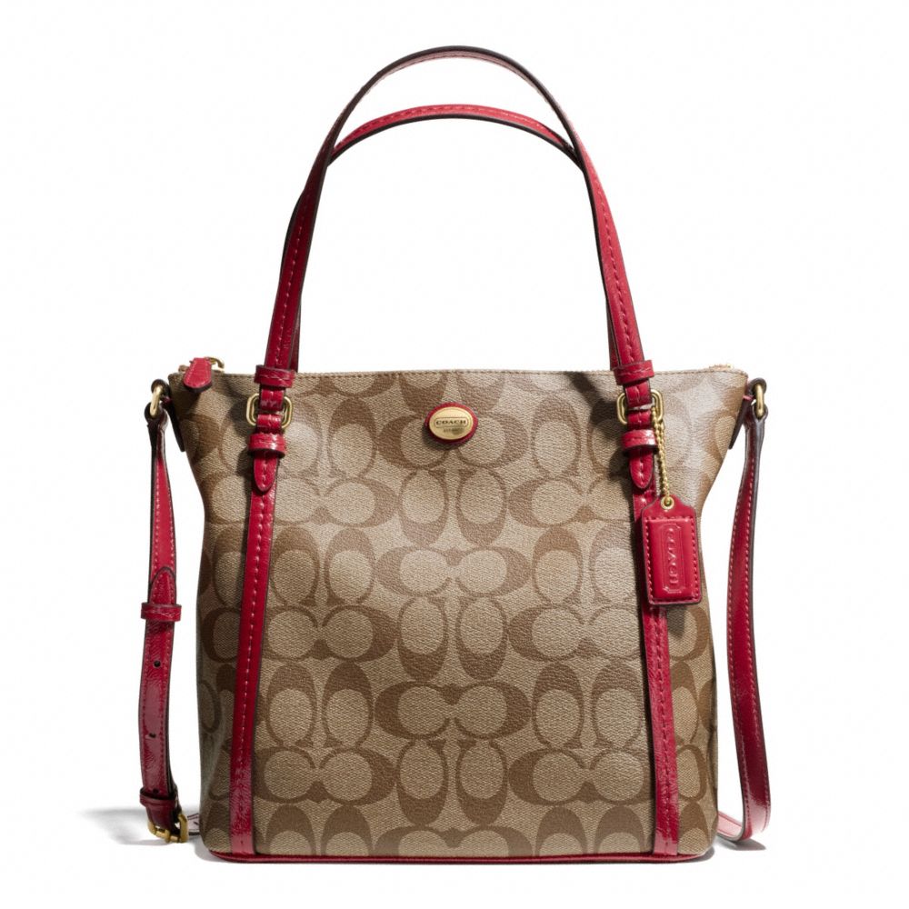 PEYTON SIGNATURE MINI TOTE CROSSBODY - f50124 - F50124BKHRD