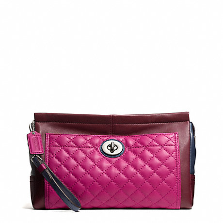 COACH F50147 PARK QUILTED LEATHER LARGE CLUTCH ONE-COLOR